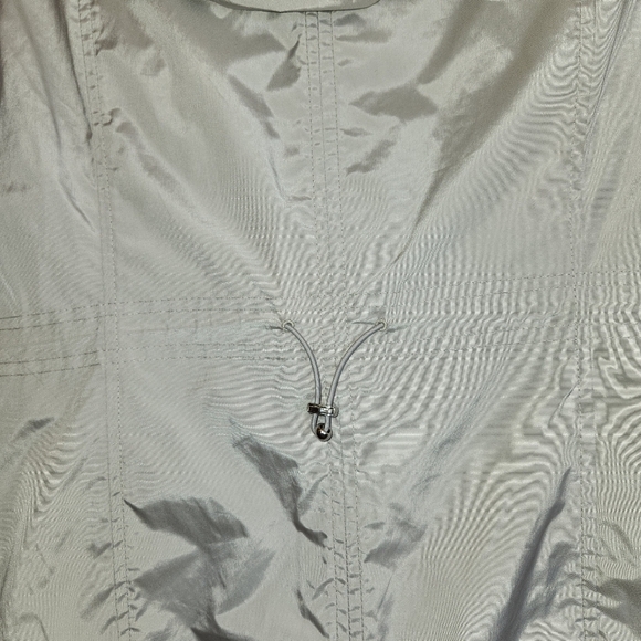 Cole Haan Packable Rain Jacket Size S/P Light Gray Zip Front With Snap Closure - Picture 7 of 15